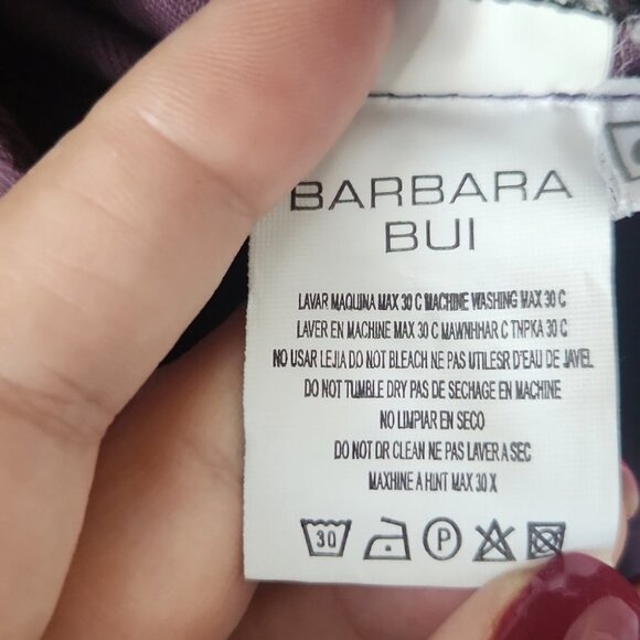 BARBARA BUI | Vintage trench coat purple white belted sz M - Picture 5 of 5